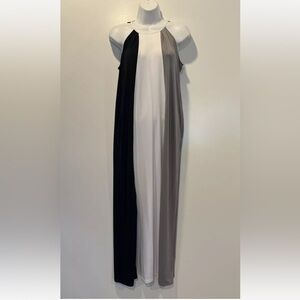 DKNY Donna Karan Multi Striped Halter Maxi Dress Womens Size XXS (1568)